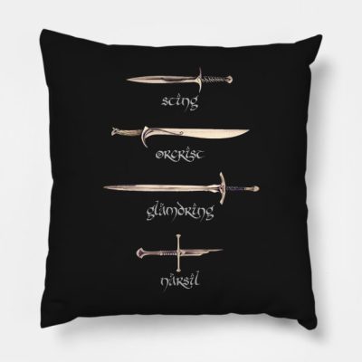 Swords Sting Orcrist Glamdring Narsil Fantasy Throw Pillow Official Lord Of The Rings Merch