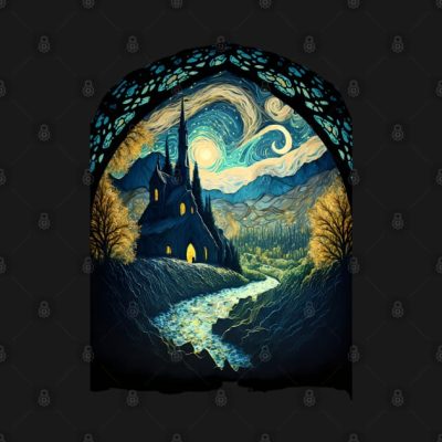 Starry Night At The Last Homely House Van Gogh Fan Throw Pillow Official Lord Of The Rings Merch