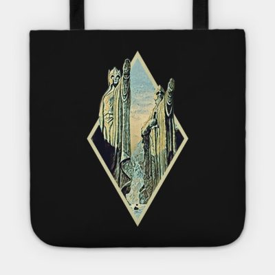 Kings By The River Digital Art Diamond Frame Black Tote Official Lord Of The Rings Merch