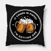 It Comes In Pints Im Getting One Black Fantasy Fun Throw Pillow Official Lord Of The Rings Merch