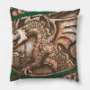 The Green Dragon Throw Pillow Official Lord Of The Rings Merch