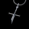 New Lord Necklace The Rings Power Flame of the West Silver Plated Broken Sword Pendant for 2 - Lord Of The Rings Merch