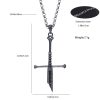 New the Lord Narsil Necklace The Rings Power Flame of the West Silver Plated Broken Sword 1 - Lord Of The Rings Merch