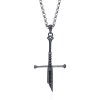 New the Lord Narsil Necklace The Rings Power Flame of the West Silver Plated Broken Sword - Lord Of The Rings Merch