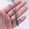 New the Lord Narsil Necklace The Rings Power Flame of the West Silver Plated Broken Sword 4 - Lord Of The Rings Merch