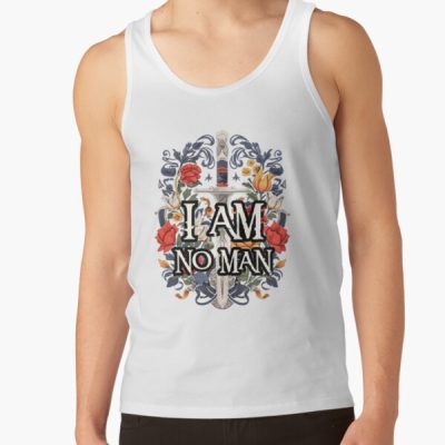 I Am No Man - Sword And Flowers - White - Fantasy Tank Top Official Lord Of The Rings Merch