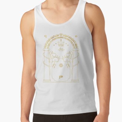 Gate To Moria - Gold Tank Top Official Lord Of The Rings Merch