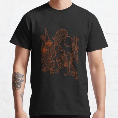 Skateboards And Centaurs Line Art T-Shirt Official Lord Of The Rings Merch