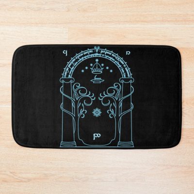 Gate To Moria - Light Blue Bath Mat Official Lord Of The Rings Merch