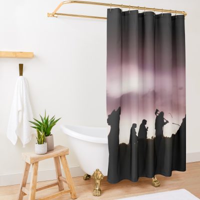 The Fellowship Silhouette Shower Curtain Official Lord Of The Rings Merch