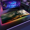 RGB Lotrs Movie Rings Mouse Pad Alfombrilla Raton Mousepad Keyboard Pad LED Mause Pad No slip 10 - Lord Of The Rings Merch